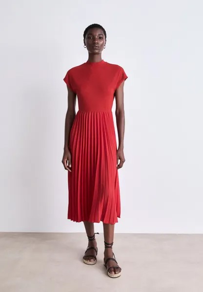 Платье из джерси Pleat Midi Tommy Hilfiger, красный