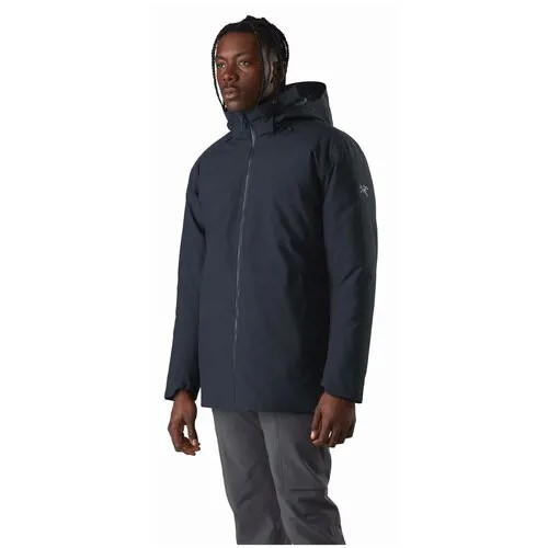 Куртка Arc'teryx, средней длины, силуэт прямой, съемный капюшон, карманы, ветрозащитная, водонепроницаемая, размер M, черный
