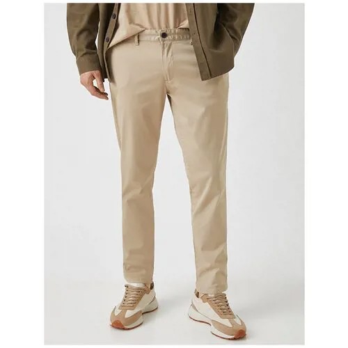 Брюки-джинсы KOTON MEN, 2YAM42400BW, цвет: BEIGE, размер: 32 32