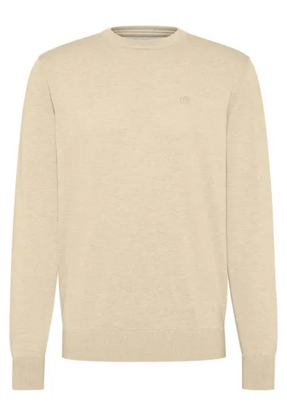 Вязаный свитер RUNDHALS bugatti, цвет beige