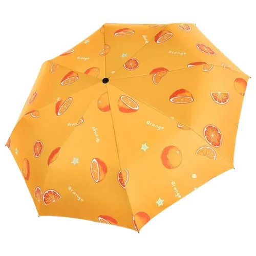 Зонт автомат, купол 98 см., 8 спиц, оранжевый