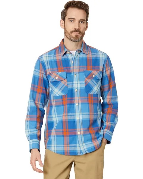 Рубашка Pendleton Beach Shack Shirt, цвет Faded Indigo/Fire Red Plaid