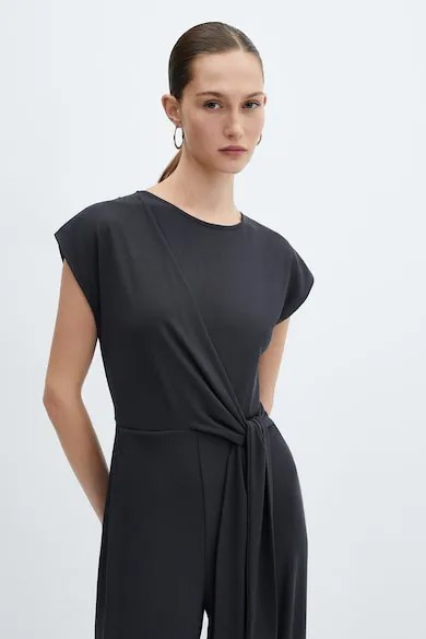 Комбинезон Belinda с широкими штанинами Mango, антрацитовый серый