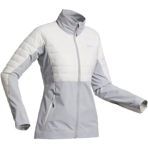 Куртка (слой 2) лыжная для фрирайда женская цвет бело-серый размер EU S/RU 44 FR 900 LIGHT Х Decathlon