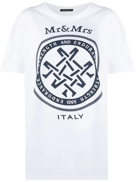 Mr & Mrs Italy футболка оверсайз с логотипом