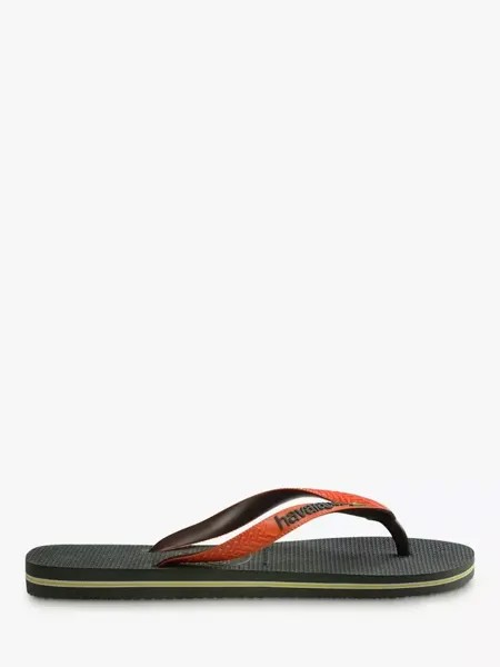 Шлепанцы Havaianas Brazil Flag Colour Mix, хаки