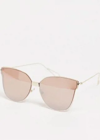Солнцезащитные очки «кошачий глаз» цвета розового золота South Beach-Золотистый