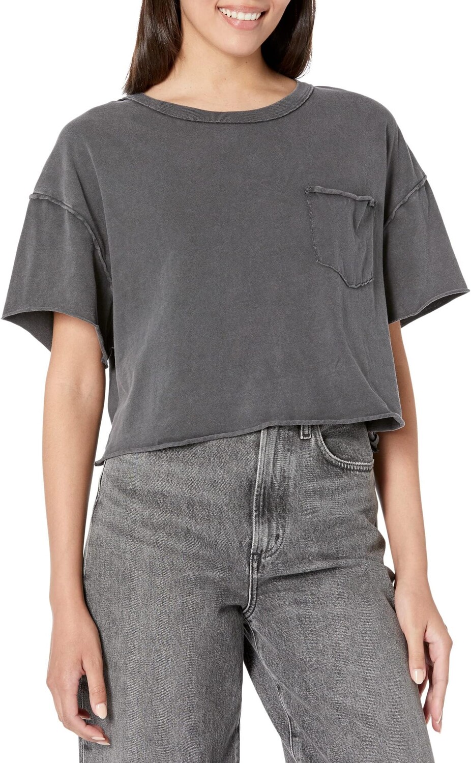 Футболка Free People Fade Into You Short Sleeve, цвет Metal Stiletto