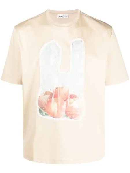 Lanvin футболка Scratch & Sniff, нейтральный цвет