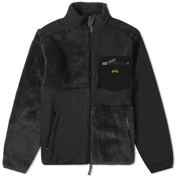 Флисовая куртка Stan Ray в стиле пэчворк, черный