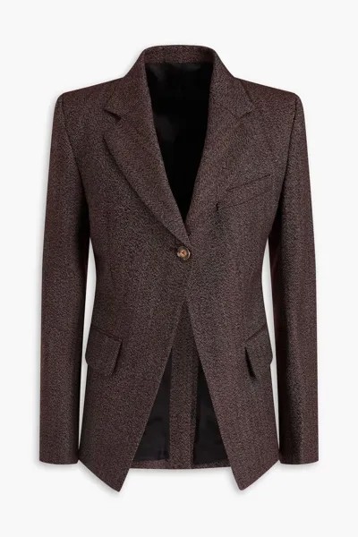 Шерстяной пиджак с узором «елочка» Victoria Beckham, мерло