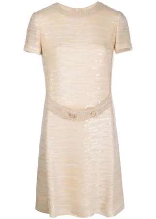 Chanel Pre-Owned платье-трапеция 1980-х годов с пайетками