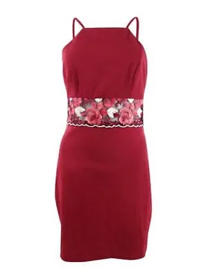 TEEZE ME Женское красное сетчатое платье-футляр без рукавов с красной вставкой для вечеринок для подростков 9\10