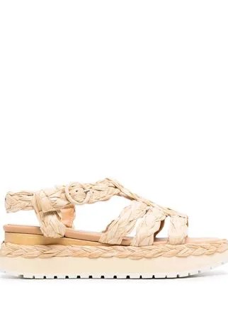 Paloma Barceló сандалии Urubu на плетеной подошве