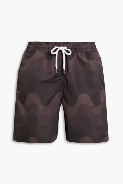 Длинные плавки-шорты с принтом Frescobol Carioca, темно коричневый