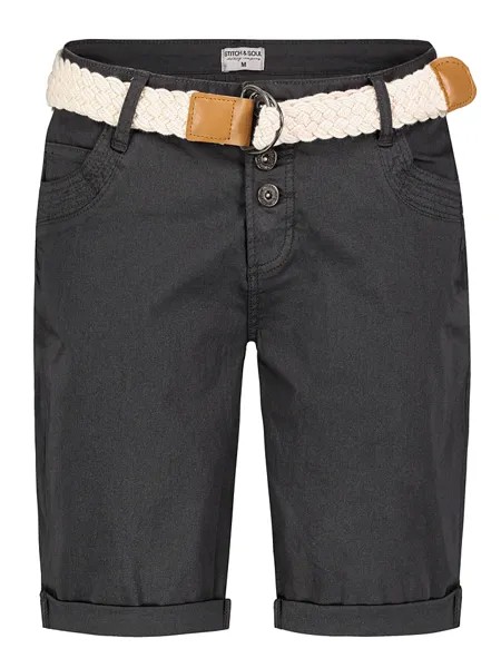 Шорты Stitch & Soul Bermudas, антрацит