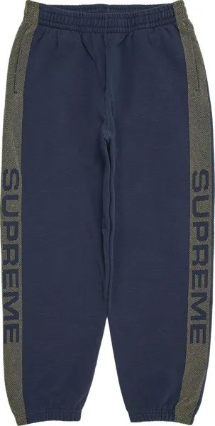 Спортивные брюки Supreme Jacquard Stripe 'Navy', синий
