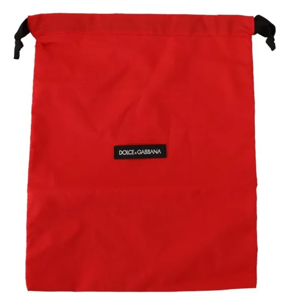 DOLCE - GABBANA Сумка-пылесборник Красная однотонная сумка для обуви на шнурке 32см x 26см
