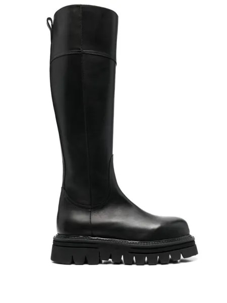 Casadei сапоги на массивной подошве, черный