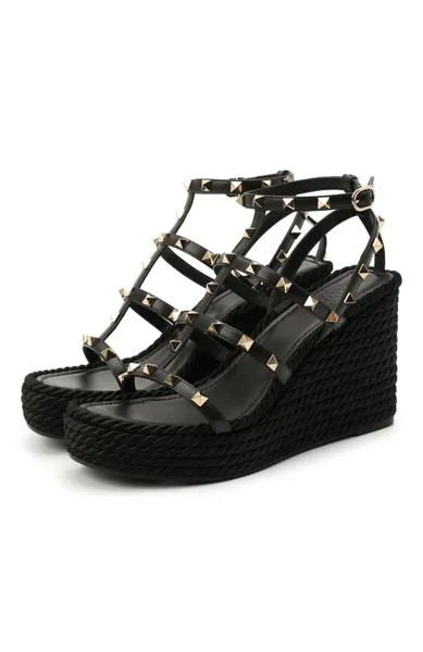 Кожаные босоножки Rockstud Valentino