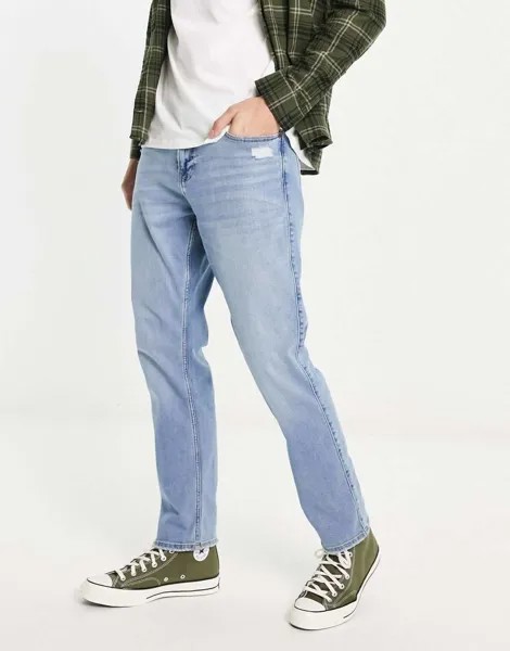 Винтажные джинсы узкого кроя Hollister с эффектом потертости, после стирки