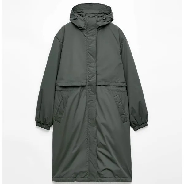 Куртка Oysho Fellex Aerogel 10k Water-resistant Long, темный хаки