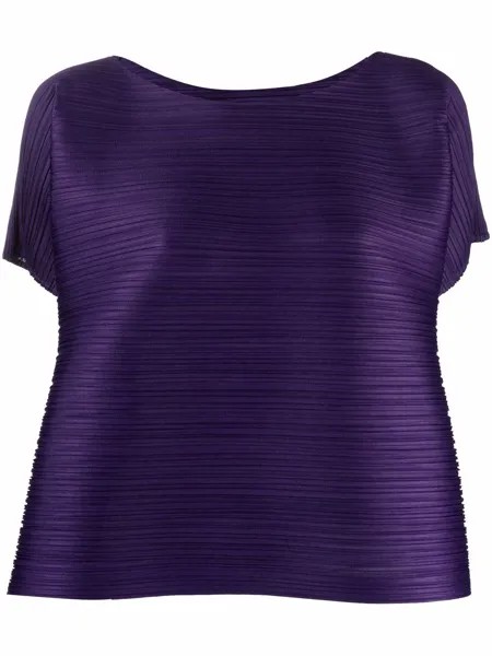 Pleats Please Issey Miyake блузка с короткими рукавами