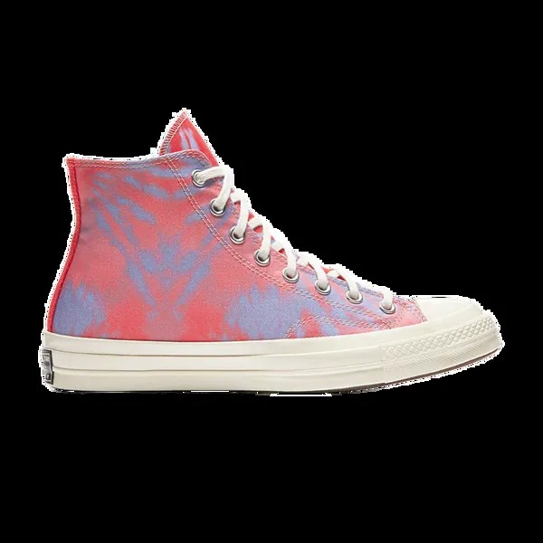 Кроссовки Converse Chuck 70 High 'Coral Twilight Tie Dye', розовый