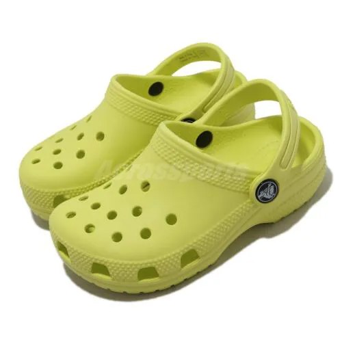 Crocs Classic Clog K Cirtus Green Kids Preschool Slip On Sandals Shoe 206991-738