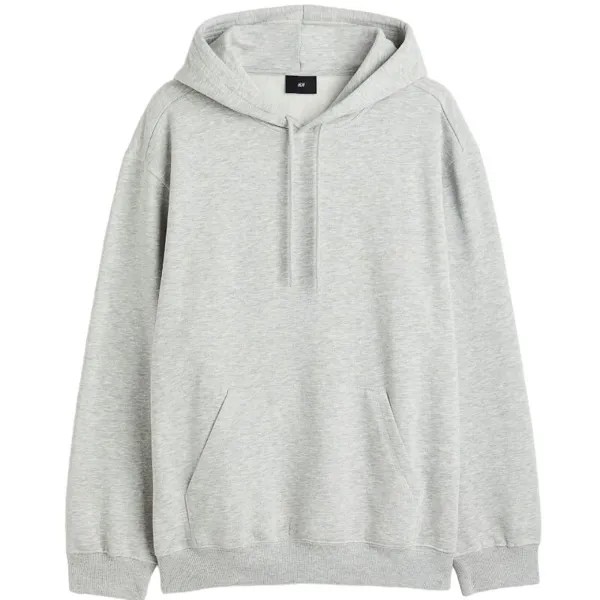 Худи H&M Relaxed Fit, светло-серый (Размер S)