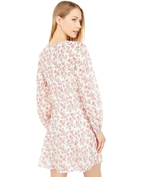 Платье Rebecca Taylor Ikat Fleur Sleeve Dress, цвет Bone Combo