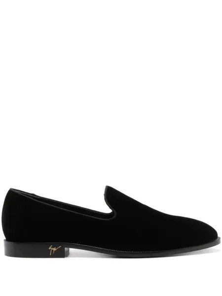 Giuseppe Zanotti бархатные лоферы Jean, черный