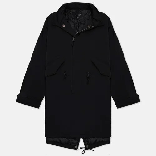 Пальто EASTLOGUE, силуэт прямой, карманы, подкладка, пояс, размер xl, черный