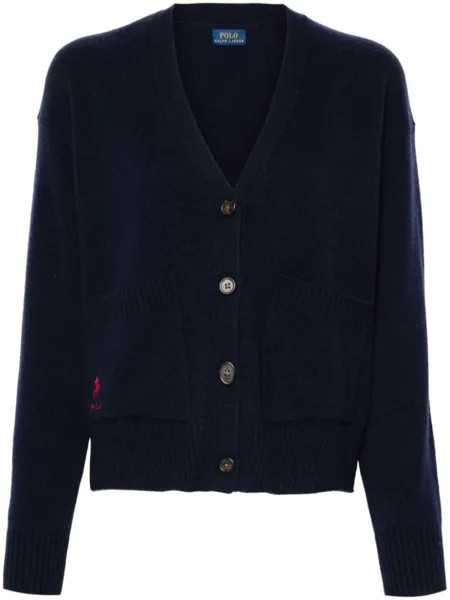 Polo Ralph Lauren кардиган с вышитым логотипом, синий