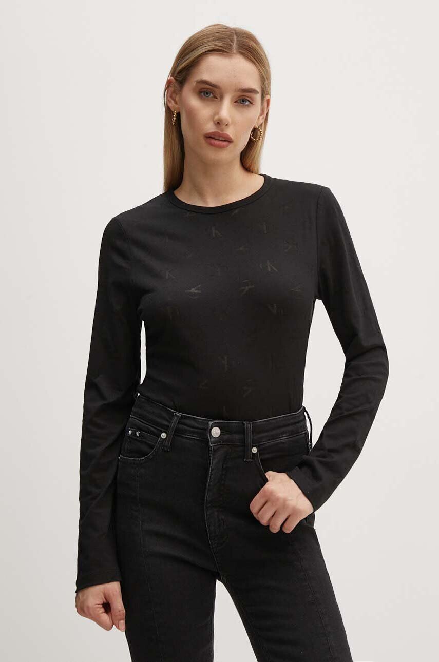Рубашка с длинными рукавами Calvin Klein Jeans, черный