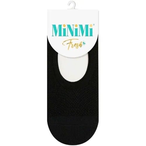 Женские подследники MiNiMi укороченные, в сетку, нескользящие, размер 0 (one size), черный
