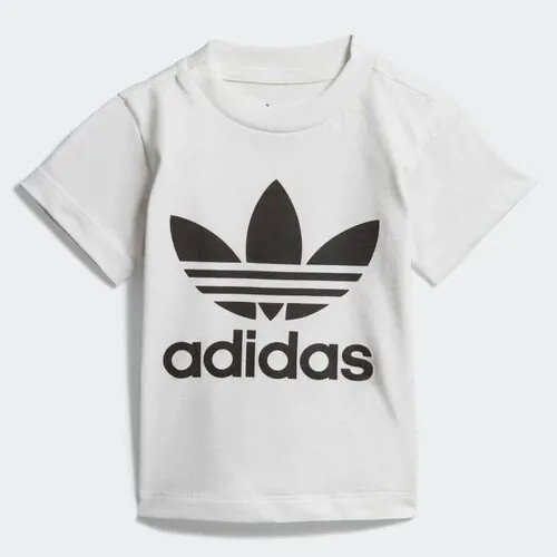 Футболка adidas, размер 104, белый