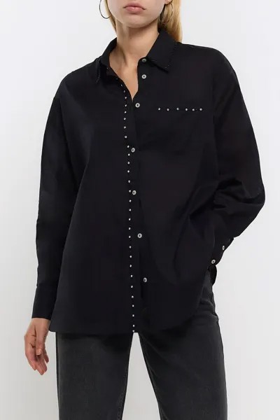 Рубашка с украшениями River Island, черный