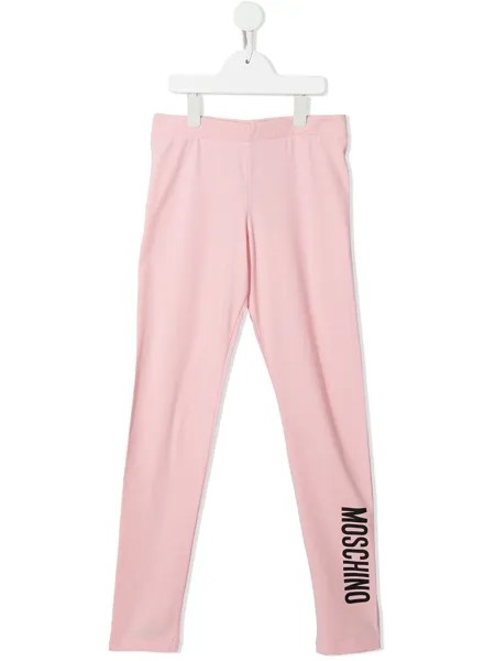 Moschino Kids легинсы с логотипом
