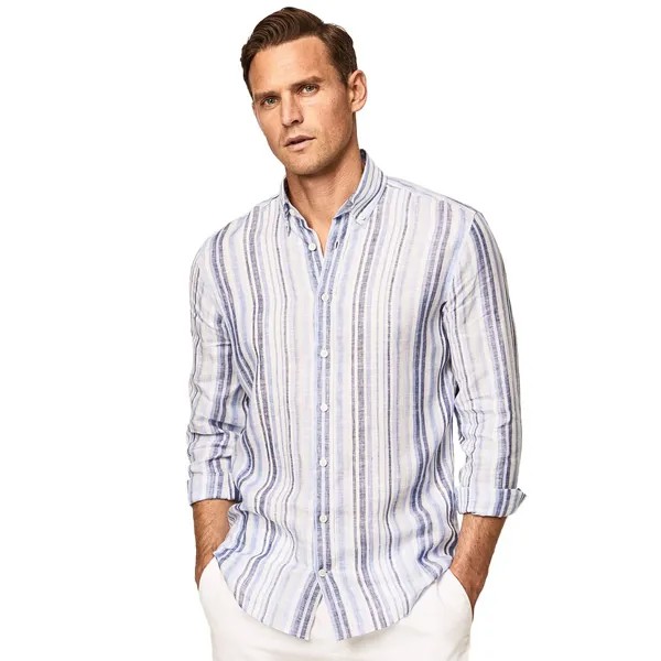 Рубашка с длинным рукавом Hackett Multi Stripe, белый