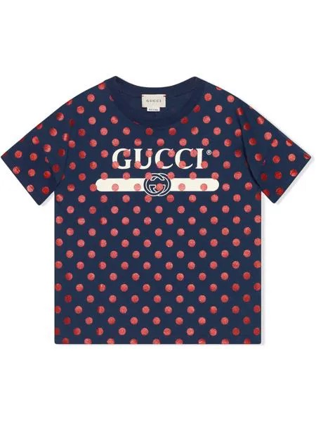 Gucci Kids футболка в горох