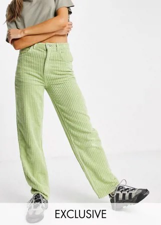 Вельветовые джинсы бледно-зеленого цвета в винтажном стиле 90-х Reclaimed Vintage Inspired-Зеленый цвет