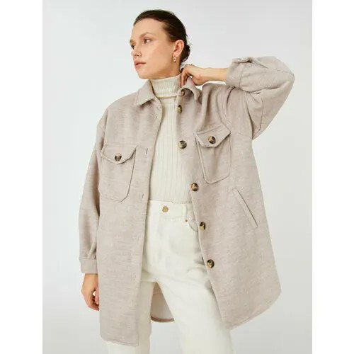Пальто KOTON, размер 42, серый
