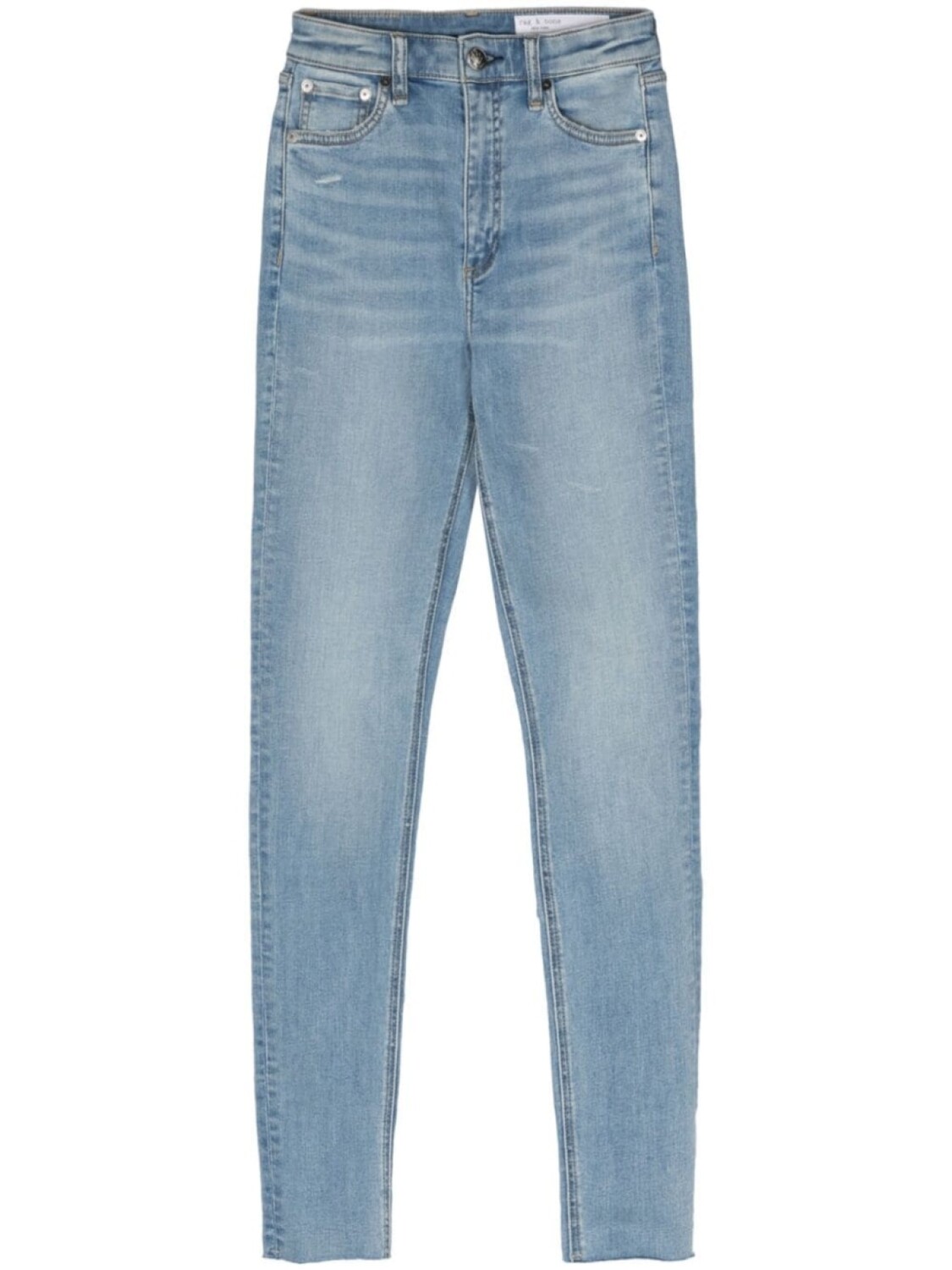 Rag & bone джинсы скинни Nina с завышенной талией, синий