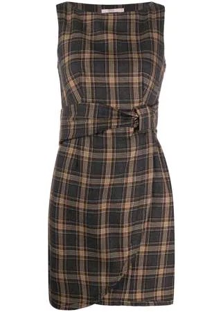 Valentino Pre-Owned приталенное платье 2000-х годов в клетку