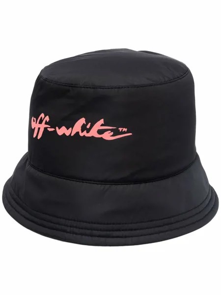 Off-White script print bucket hat