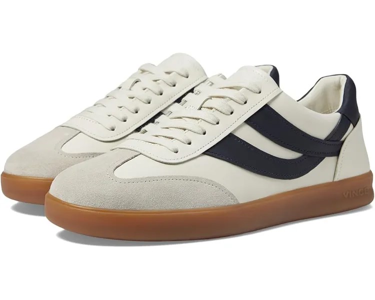 Кроссовки Vince Oasis-M Lace-Up Retro Sneakers, цвет Foam White/Night Blue Leather