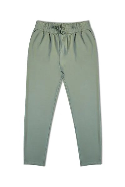 Однотонные женские спортивные штаны Jogger с эластичной резинкой на талии HNX, зеленый