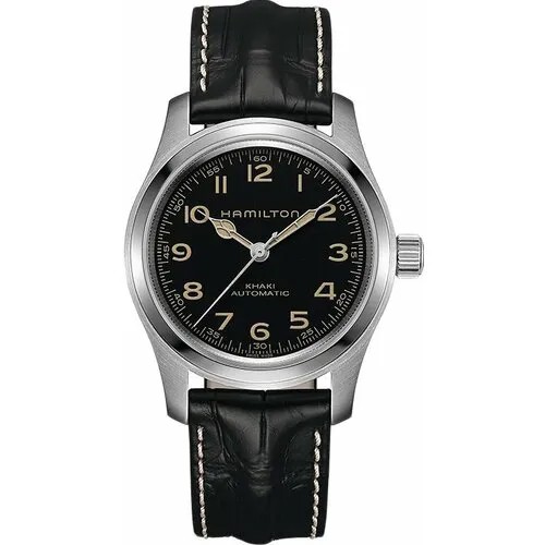 Наручные часы Hamilton Khaki Field, черный, серебряный