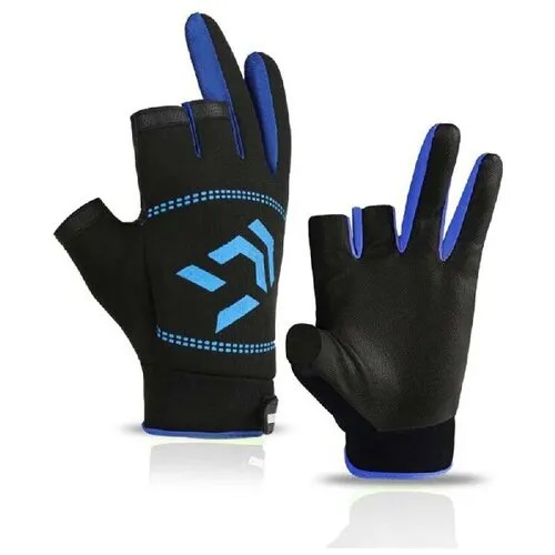 Перчатки , размер 46, синий, черный